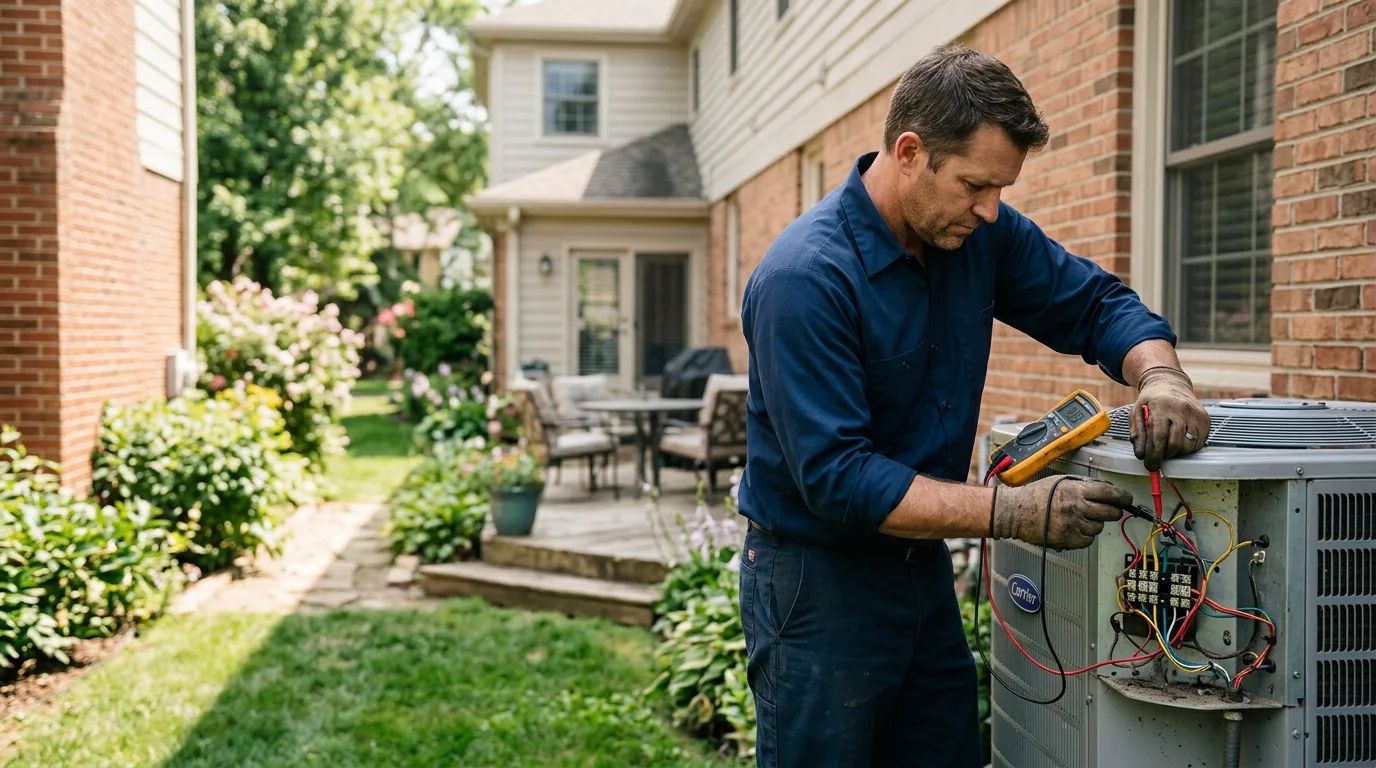 HVAC technician working near Bristow, IA